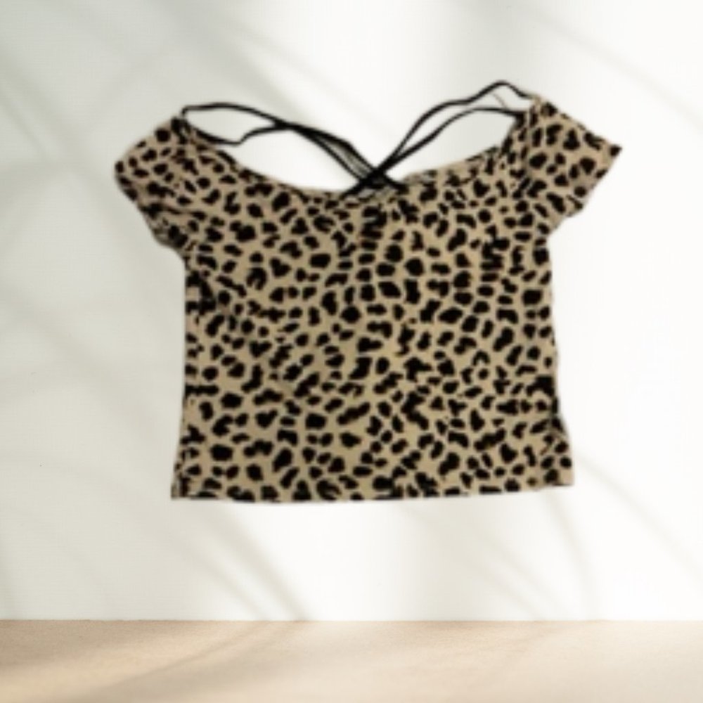 Express Leopard Shirt Black Straps